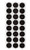 ChromaLabel 1/2 Inch Round Permanent Color-Code Dot Stickers, 1200 Pack, 24 Labels per Sheet, Black