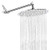 Rain Shower Head with 11'' Adjustable Arm, NearMoon High Pressure Stainless Steel Rainfall Showerhead, Ultra-Thin Design - Pressure Boosting, Awesome Shower Experience (8-Inch Shower Head with Arm)