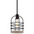 Kira Home Sawyer 11" Industrial Farmhouse Mini Pendant Light + Bird Cage Shade, White Wood Style + Textured Black Finish