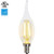 ZZ Lighting 2W LED Filament Flame Shape Bent Tip Candle Light Bulb 20W Incandescent Bulb Equivalent 2700K 160LM E12 Base(2W,1Pack)