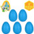 Playoly 5 Blue Jumbo Fillable Plastic Easter Egg Hunt Party Supply - 8-Inch Easter Eggs