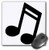 3dRose LLC 8 x 8 x 0.25 Inches Mouse Pad, 1 Large Black Music Note (mp_41585_1)