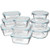 Glass Food Storage Containers with Lids, [18 Pieces] Glass Meal Prep Containers, Glass Containers for Food Storage with Lids, BPA Free & FDA Approved & Leak Proof (9 Lids & 9 Containers)