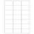 Tape Logic Rectangular Laser Labels, 2 1/2" x 1 1/2", White, 2100/Case