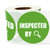 3 Rolls - Quality Control: Inspected by Label for QC, Testing, Inventory Green 2" Round - 900 Labels