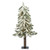 Vickerman Pre-Lit Flocked Alpine Tree with 50 Clear Dura-Lit Lights, 3-Feet, Flocked White on Green