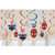 Amscan Marvel Ultimate Spiderman Birthday Party Swirl Decorations - 12ct by Amscan
