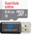 64GB Memory Card for GoPro Hero3 Hero3+ - Sandisk Ultra 64G micro SDXC Micro SD UHS-1 TF Class 10 for Hero3 White Edition / Hero3+ Black Edition / Hero3+ Silver Edition w/ Everything But Stromboli Memory Card Reader