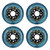 SzBlaZe 88A PU Wear Resist Sliding FSK Inline Roller Skate Replacement Wheels Without Bearings (Pack of 4) 72mm 76mm 80mm For Inline Skate Wave Board Caster Board Street Surf(Blue, 76mm)