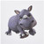 3dRose A Baby Cartoon Rhino Running Greeting Cards, Set of 6 (gc_181002_1)