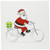 3dRose A Cute Santa Clause Riding A Bicycle Illustration - Greeting Cards, 6 x 6 inches, set of 6 (gc_158571_1)