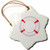 3dRose orn_111353_1 A Life Preserver Design-Snowflake Ornament, Porcelain, 3-Inch