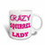 3dRose 175299_3"Crazy Squirrel Lady Magic Transforming Mug, 11 oz, Black/White