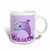 3dRose Cute Purple Dolphin Purple Ocean Ceramic Mug, 11-Ounce