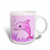 3dRose Cute Pink Dolphin Pink Ocean Mug, 11-Ounce