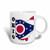 3dRose Ohio State Flag in The Outline Map and Letters for Ohio Ceramic Mug, 11-Ounce
