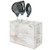 MyGift 2-Compartment Whitewashed Wood Kitchen Cooking Utensil Holder