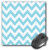 3drose Aqua and White Chevron - Mouse Pad