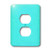 3dRose LLC lsp_155316_6 Aqua Glitter Texture Image 2 Plug Outlet Cover