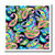 3dRose Aqua n Pink Paisley with Butterflies-Iron On Heat Transfer, 10-inch, for White Material (ht_62452_3)