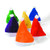 Fun Express Assorted Color Santa Hats (1 Dozen) - Bulk