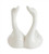 Creative Co-op Stoneware Swan Ring Holder, White