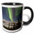3dRose (mug_141866_4) Aurora borealis, Northern Lights, Alaska, USA - US02 HRO0382 - Hugh Rose - Two Tone Black Mug, 11oz