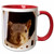 3dRose 195130_5 Baby Squirrel Ceramic Mug, 11oz, Red/White
