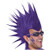 amscan Party Perfect Team Spirit Crazy Mohawk Wig Accessory, Purple, Synthetic Fiber , 11" Costume