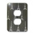 3dRose lsp_35242_6 Two Plug Outlet Cover with Eiffel Towers, Black/White