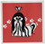 3dRose Black and White Shih Tzu with Paw Prints - Greeting Cards, 6 x 6 inches, set of 6 (gc_6143_1)