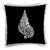 3dRose pc_164980_1 Black Conical Seashell Print White Beach Sea Shell Spiral Illustration Pillow Case, 16" x 16"