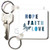 3dRose Blue Butterfly Inspirational Hope, Faith and Love - Key Chains, 2.25 x 4.5 inches, set of 2 (kc_99181_1)