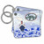 3dRose Bon Voyage, Cruise Ship On Big Blue Waves Key Chains, 2.25" x 2.25", Set of 2 (kc_196056_1)