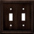 Brainerd 64409 Beaded Double Toggle Switch Wall Plate / Switch Plate / Cover, Venetian Bronze