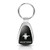 Ford Mustang Tri-Bar Logo Black Tear Drop Key Chain