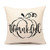 4TH Emotion Fall Thanksgiving Pumpkin Thankful Throw Pillow Cover Farmhouse Autumn Cushion Case for Sofa Couch 18x18 Inches Cotton Linen