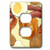 3dRose lsp_63075_6 Breakfast Bacon Eggs Waffles Background Plug Outlet Cover