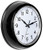Bernhard Products Retro Wall Clock 9.5 Inch Black Kitchen 50's Vintage Design Round Silent Non Ticking Battery Operated Quality Quartz Clock for Home/Office/Classroom (Black)
