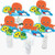 Big Dot of Happiness Under the Sea Critters - Baby Shower or Birthday Party Centerpiece Sticks - Table Toppers - Set of 15