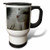 3dRose Cat Black and White Cat Stainless Steel Travel Mug, 14-Ounce