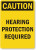 SmartSign "Caution - Hearing Protection Required" Sign | 12" x 18" Aluminum