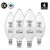 AED Lighting Candelabra LED Bulbs, 60-Watt Incandescent Bulb Equivalent, E12 Base Chandelier Bulb Replacement, 2700K Warm White, Pack of 4