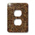 3dRose LLC lsp_60484_6 Chinese Characters On Brown Background 2 Plug Outlet Cover