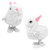 NOVELTY GIANT WWW.NOVELTYGIANT.COM Wind Up Hopping Bunny Easter Egg White Baby Bunny 2 Pk