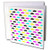 3dRose CMYK Mustache Pattern Cartoon - Greeting Cards, 6 x 6 inches, set of 6 (gc_102395_1)