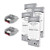 uPunch 2 Pack Ribbon/200 Card Combo for Gray HN4000 AutoAlign Calculating Time Clocks (HNRL2TCL2200)