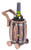 Vintiquewise Single Bottle Wine Holder Wooden Barrel Cart Vintage Decorative Shaped, Brown