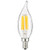 Sunlite CFC/LED/AQ/6W/E12/D/CL/E/27K LED 6W (60W Equivalent) Clear Antique Styled CFC Chandelier Light Bulbs with Flame Tip, 2700K Warm White Light, Candelabra (E12) Base
