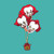 Creepy Bouquet of Clown Head Balloons Horror Movie Parody - Vinyl Sticker